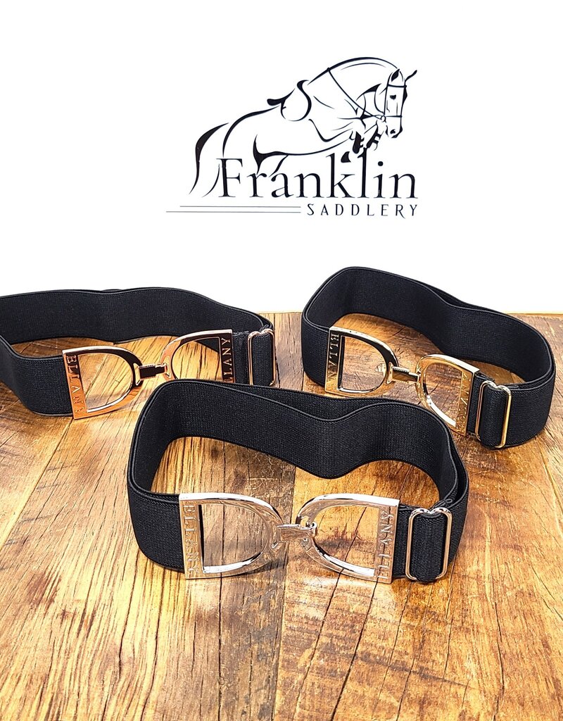 Ellany Equestrian Ellany 1.5" Black Stirrup Elastic Belt