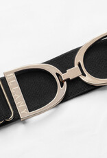 Ellany Equestrian Ellany 1.5" Black Stirrup Elastic Belt