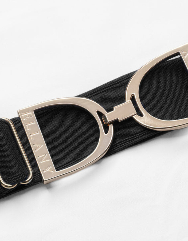 Ellany Equestrian Ellany 1.5" Black Stirrup Elastic Belt