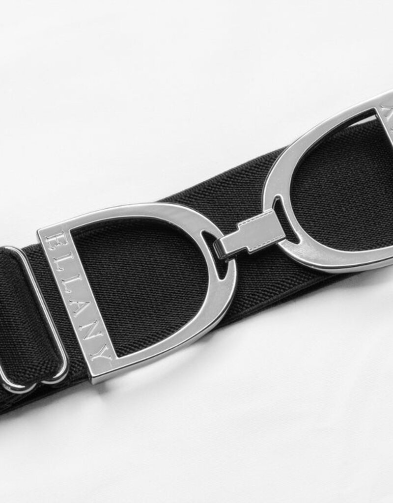 Ellany Equestrian Ellany 1.5" Black Stirrup Elastic Belt