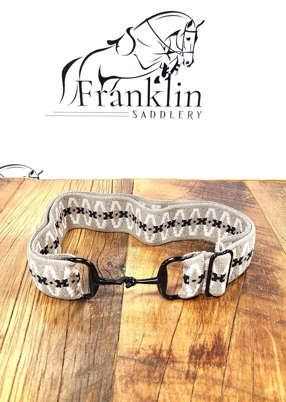 Ellany Equestrian Ellany 1.5" Harlow Black Snaffle Bit Elastic Belt