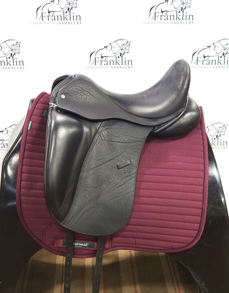 Custom Saddlery Steffen's Advantage Buffalo Leather Dressage Saddle 17" Seat Consignment #673