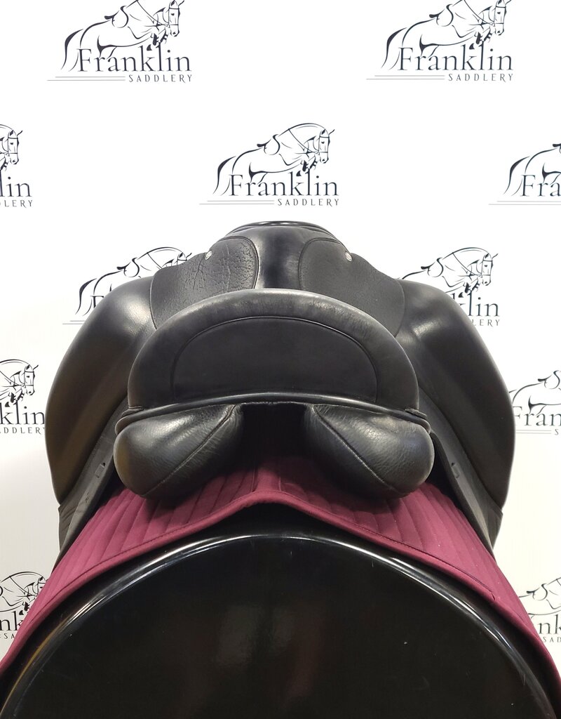 Custom Saddlery Steffen's Advantage Buffalo Leather Dressage Saddle 17" Seat Consignment #673