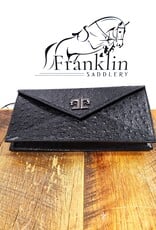 Tucker Tweed Equestrian Tucker Tweed Black Ostrich Clutch