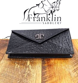 Tucker Tweed Equestrian Tucker Tweed Black Ostrich Clutch