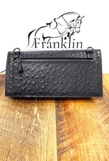 Tucker Tweed Equestrian Tucker Tweed Black Ostrich Clutch