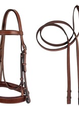 ADT Tack ADT Tack Fox Hunt Bridle with Rubber Reins