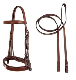 ADT Tack ADT Tack Fox Hunt Bridle with Rubber Reins