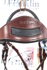 Red Barn Bridlework Red Barn Arena Dressage Bridle Brown With Black Padding Full