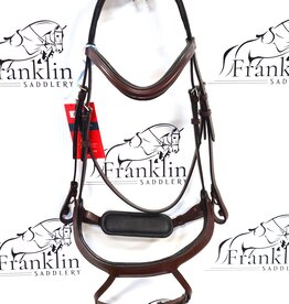 Red Barn Bridlework Red Barn Arena Dressage Bridle Brown With Black Padding Full Red Barn Bridlework Red Barn Arena Dressage Bridle Brown With Black Padding Full