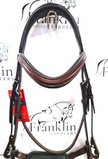 Red Barn Bridlework Red Barn Arena Dressage Bridle Brown With Black Padding Full