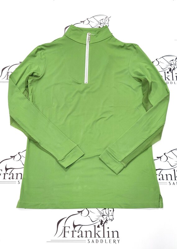 The Tailored Sportsman The Tailored Sportsman Ladies Long Sleeve Sun Shirt Kiwi/White/Silver