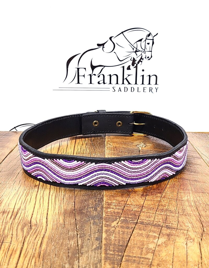 The Kenyan Collection The Kenyan Collection Purple Wave Beaded Belt