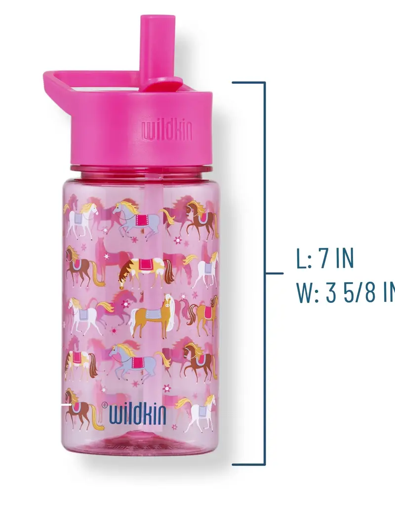 Wildkin Wildkin Pink Horses 16 oz Tritan Water Bottle