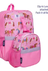 Wildkin Wildkin Horses Pink Pack it All Backpack 17 Inch