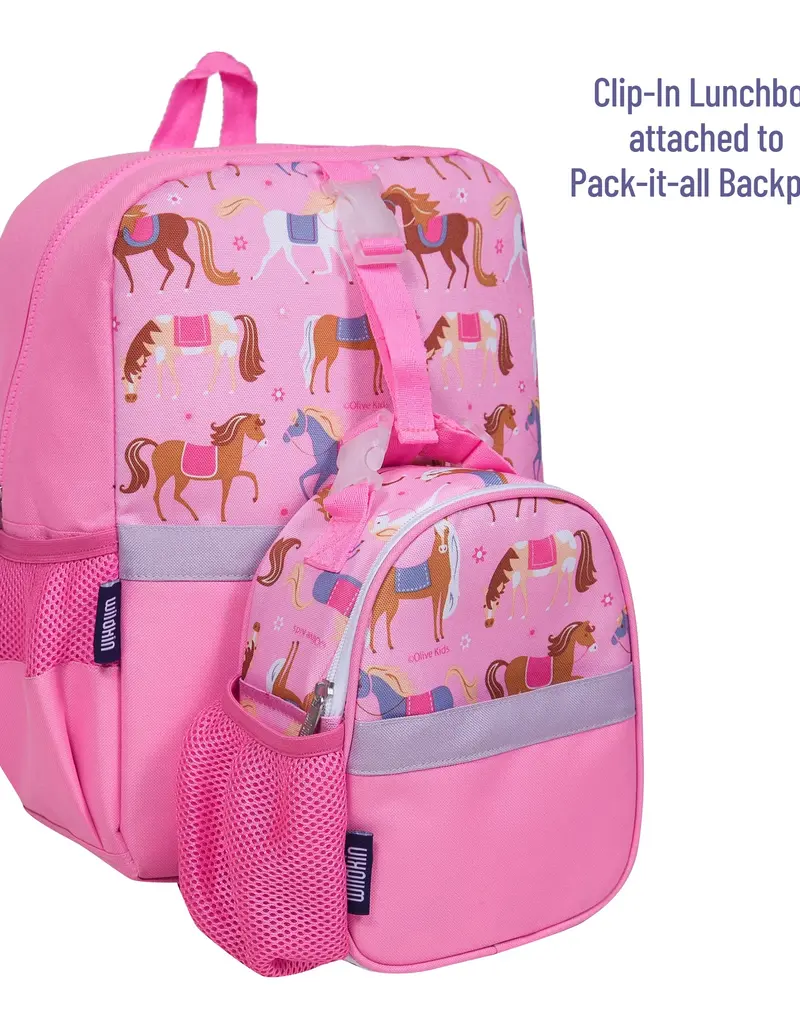 Wildkin Wildkin Horses Pink Pack it All Backpack 17 Inch