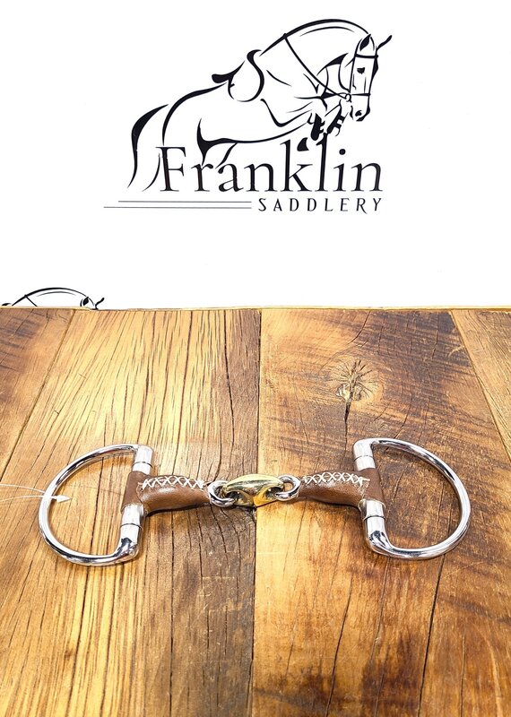Jump In Jump In Eggbutt French Link Leather Covered Bit 4.5"