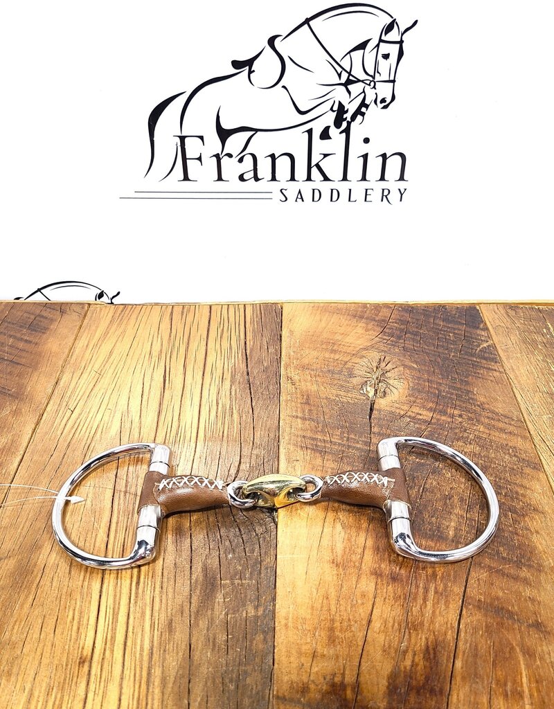 Jump In Jump In Eggbutt French Link Leather Covered Bit 4.5"