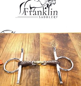 Jump In Jump In Full Cheek French Link Leather Covered Bit 4.5"