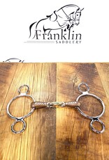 Jump In Jump In 3 Ring French Link Leather Covered Bit 4.5"