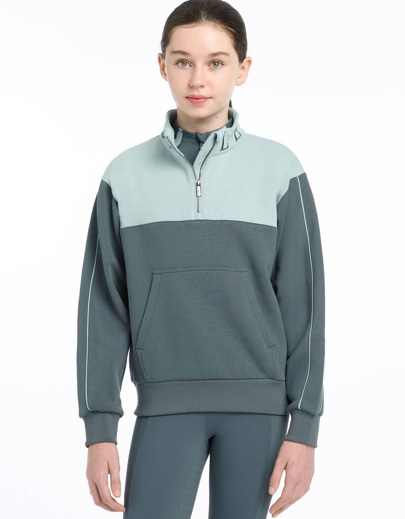 LeMieux Lemieux Young Rider Kate Quarter Zip Sweatshirt Petrol/Glacier