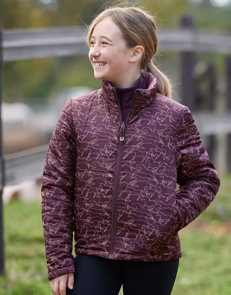 Kerrits Kerrits Kids Round Up Reversible Quilted Jacket Vineyard Full Gallop