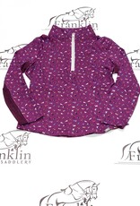 RJ Classics RJ Classics Libby Jr Long Sleeve Sun Shirt Plum Ponies