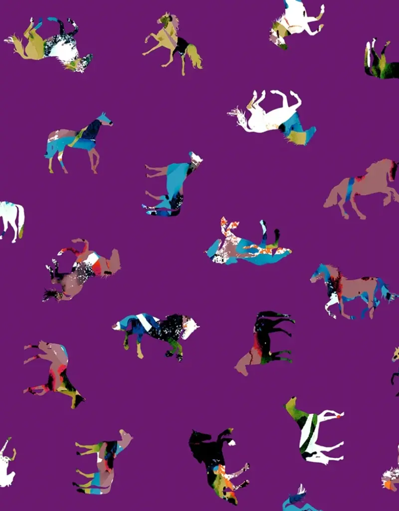 RJ Classics RJ Classics Libby Jr Long Sleeve Sun Shirt Plum Ponies