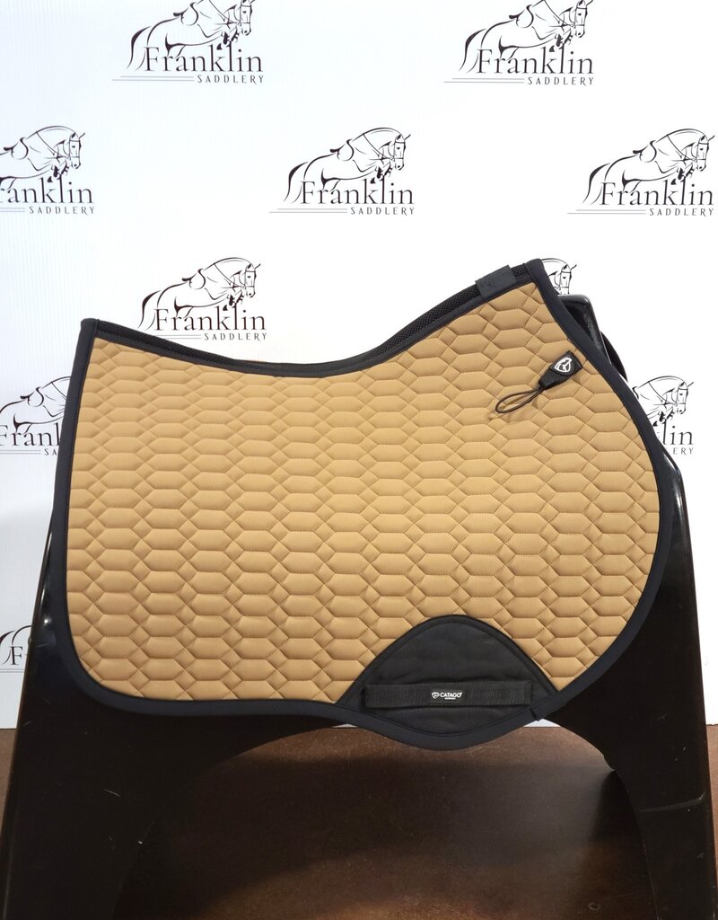 Catago Catago Fir Tech Grand Jumping Saddle Pad Kangaroo (Beige) with Black Border