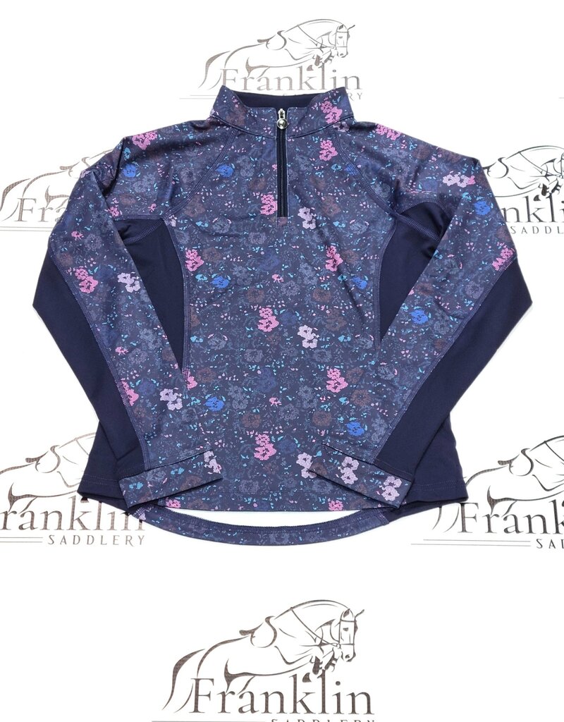 Ovation Ovation Youth Half Zip Sun Shirt Navy Mosaic Floral