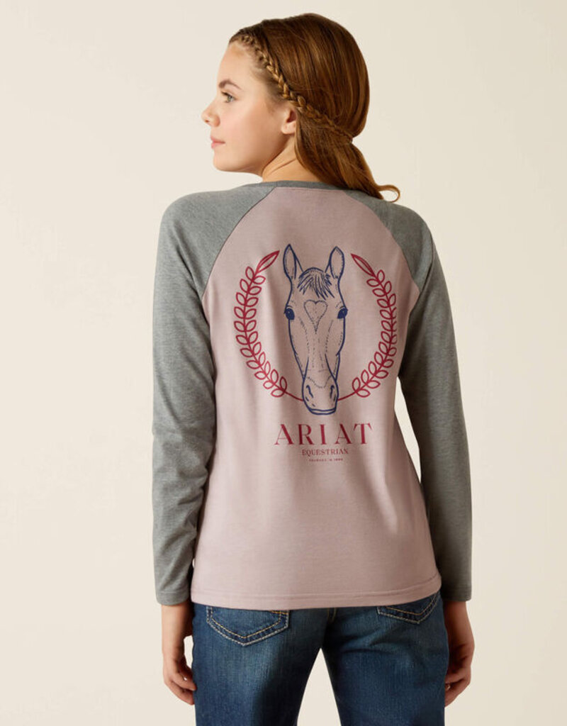 Ariat Ariat Youth Heart Star Long Sleeve Shirt Purple Dove/Heather