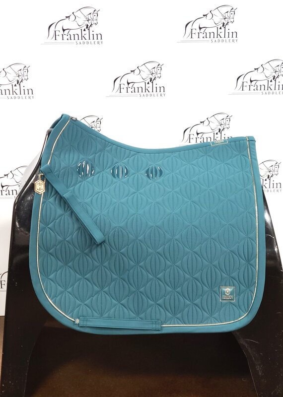 Eskadron Eskadron Heritage Softshell Emblem Dressage Saddle Pad Vintage Green Full