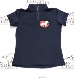 Equistar Equistar Kid's Short Sleeve Quarter Zip Sun Shirt Navy