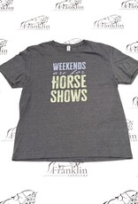 Weekends Are For Horse Shows Ladies T-Shirt Grey