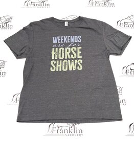 Weekends Are For Horse Shows Ladies T-Shirt Grey