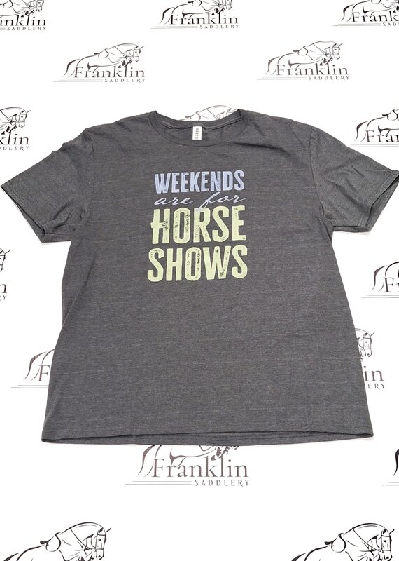 Weekends Are For Horse Shows Ladies T-Shirt Grey