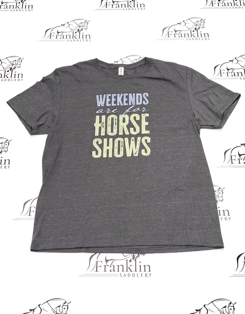 Weekends Are For Horse Shows Ladies T-Shirt Grey