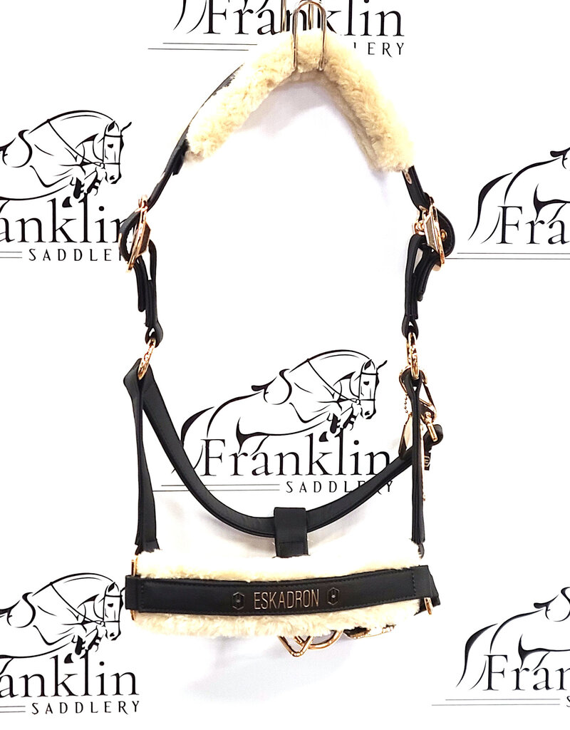Eskadron Eskadron Heritage Faux Leather Halter with Fleece Black