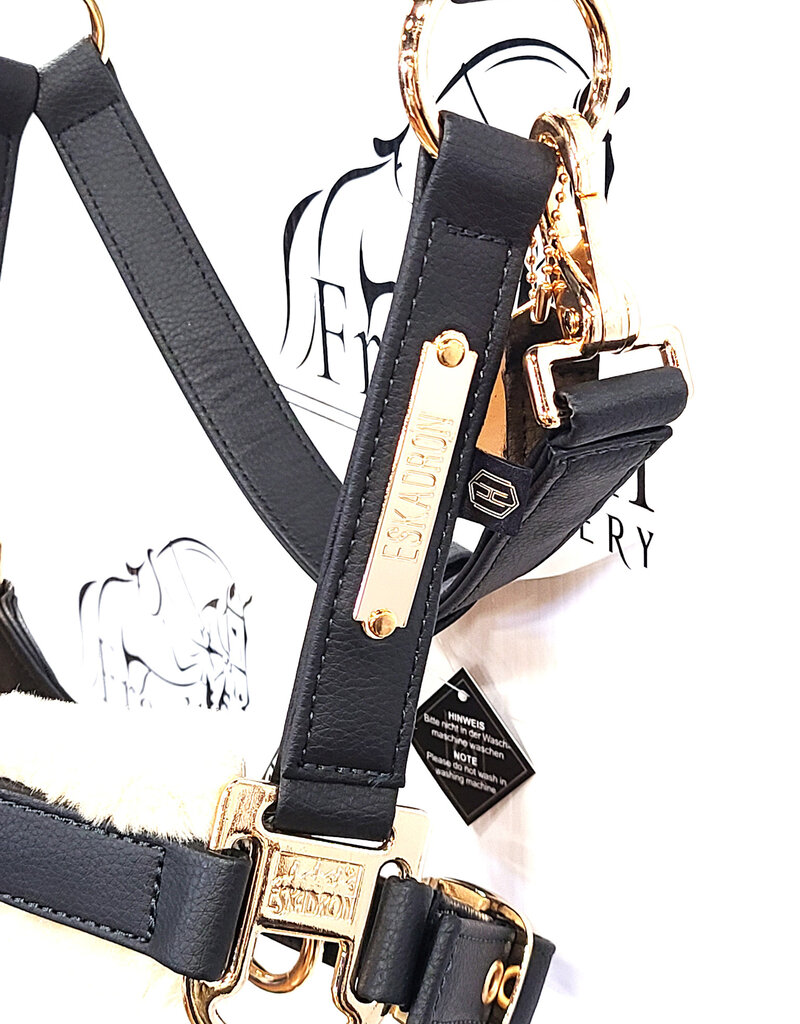 Eskadron Eskadron Heritage Faux Leather Halter with Fleece Black