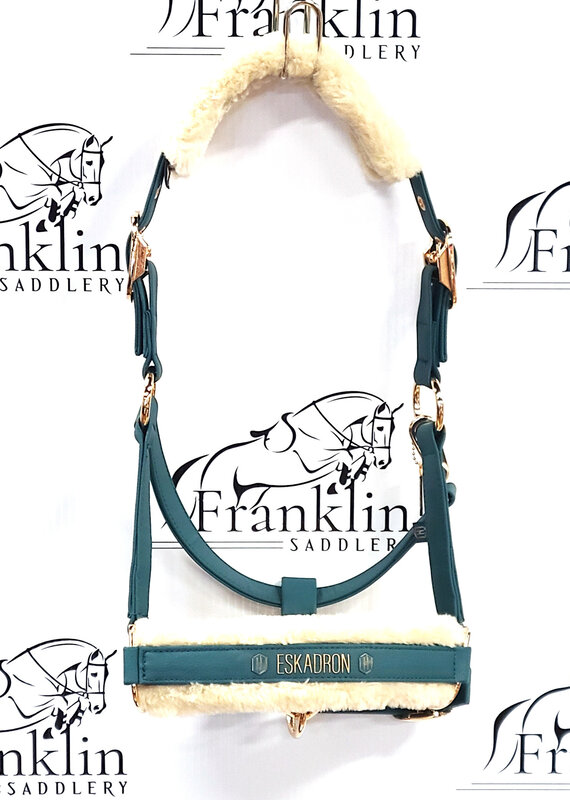 Eskadron Eskadron Heritage Faux Leather Halter with Fleece Vintage Green