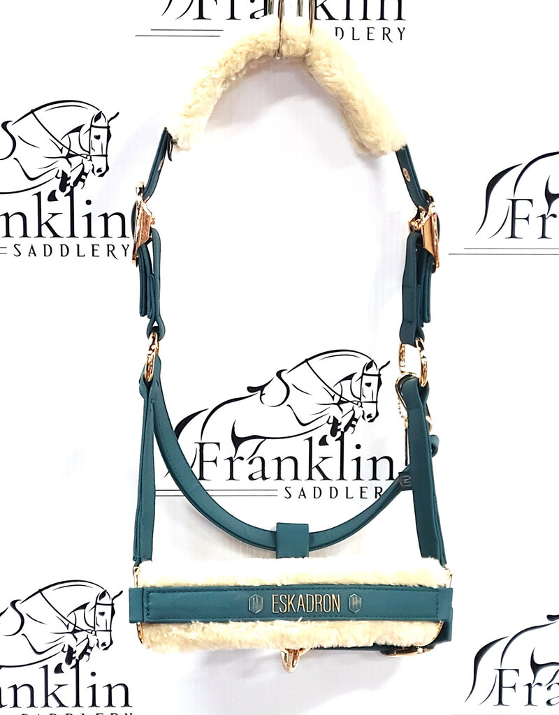 Eskadron Eskadron Heritage Faux Leather Halter with Fleece Vintage Green