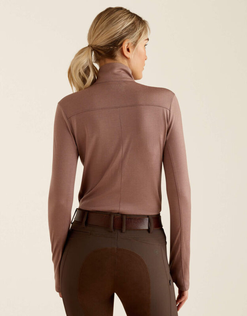Ariat Ariat Women's Cheviot 1/4 Zip Long Sleeve Baselayer Twlight Mauve