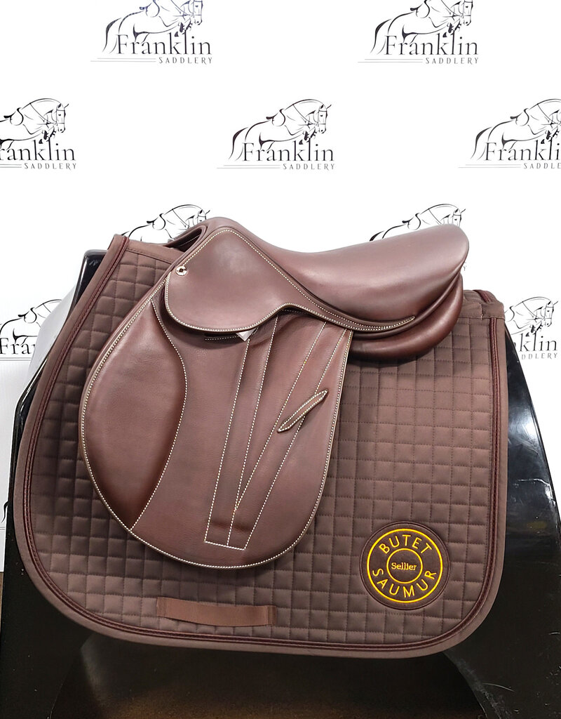 Butet Butet Premium Integrated L 15" Seat 1.5 Flap Standard Tree DF Gold Saddle