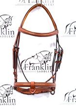 Butet *New* Butet Premium Flash Noseband Bridle Gold Full