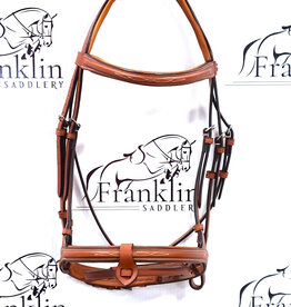 Butet *New Updated* Butet Combined (Flash) Noseband Sports Bridle Gold Full