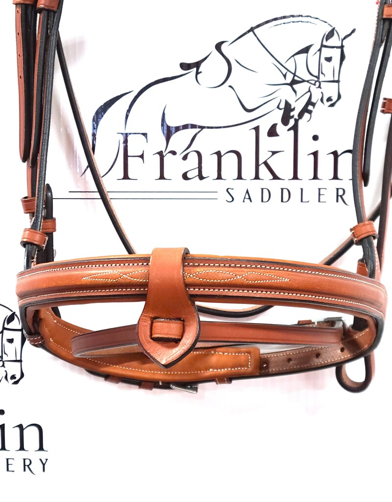 Butet *New* Butet Premium Flash Noseband Bridle Gold Full
