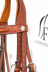 Butet *New* Butet Premium Flash Noseband Bridle Gold Full