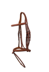 Butet *New* Butet Premium Flash Noseband Bridle Gold Full