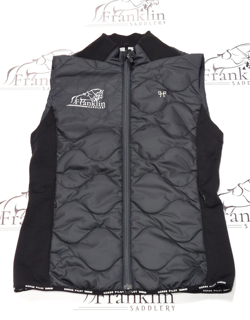 Horse Pilot Horse Pilot Women's Rider Vest With Franklin Saddlery Logo Black