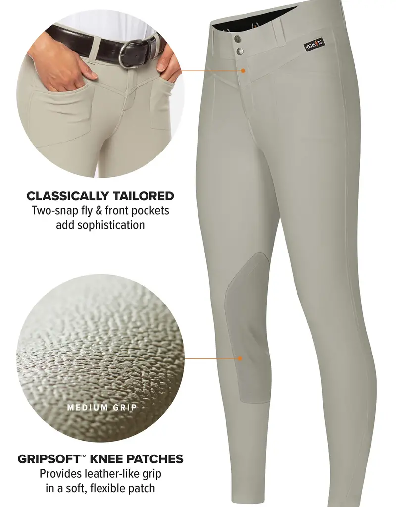 Kerrits Kerrits Ladies Crossover II Knee Patch Breeches Tan